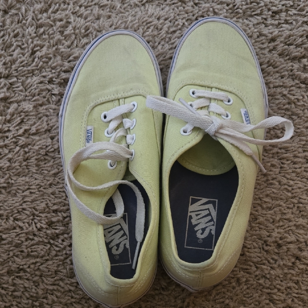 Vans Green Canvas Sneakers Classic Low-Top Style